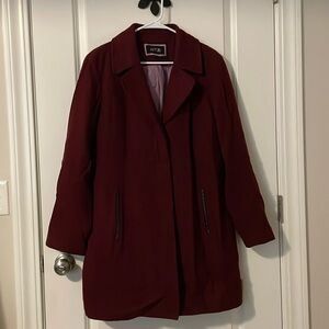 APT. 9 Burgundy Wool Coat